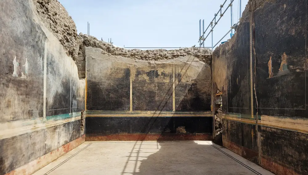 Descubren en Pompeya un imponente salón de banquetes con frescos sobre la guerra de Troya