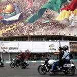 Cartel antiisraelí en el centro de Teherán