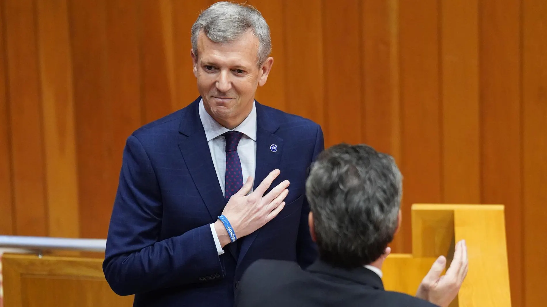 Rueda, en el Parlamento.