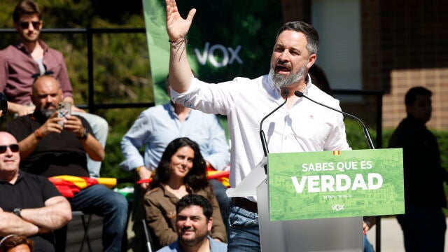 Santiago Abascal participa en un acto de VOX en Getxo