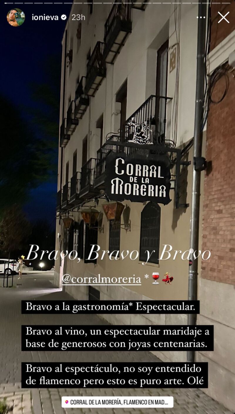Tamara Falcó e Íñigo Onieva disfrutan de una cena en el Corral de la Morería 
