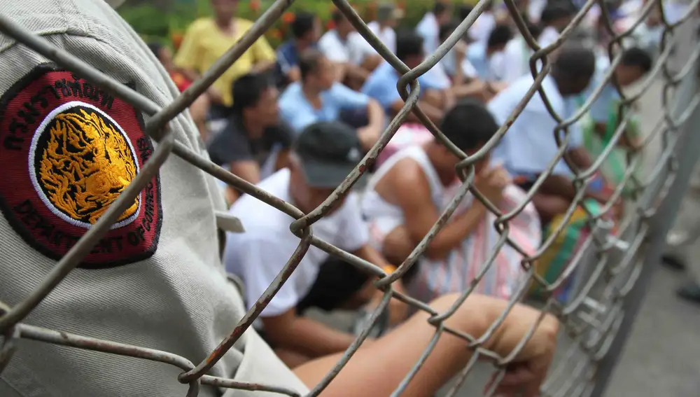 An undated photo of inmates at the notorious Bang Kwang prison in Nonthaburi province of Thailand. The inmates held at the prison are regarded as being among the country's worst criminals.