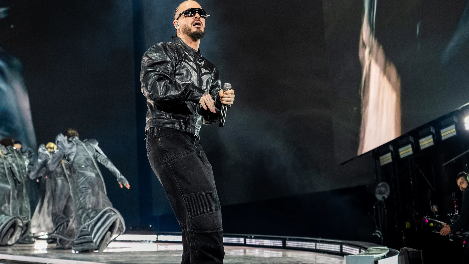 J Balvin performs during the first weekend of the Coachella Valley Music and Arts Festival at the Empire Polo Club on Sunday, April 14, 2024, in Indio, Calif. (Photo by Amy Harris/Invision/AP)