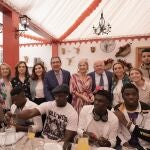 Los asistentes al almuerzo solidario de la Fundación Cajasol en el Real