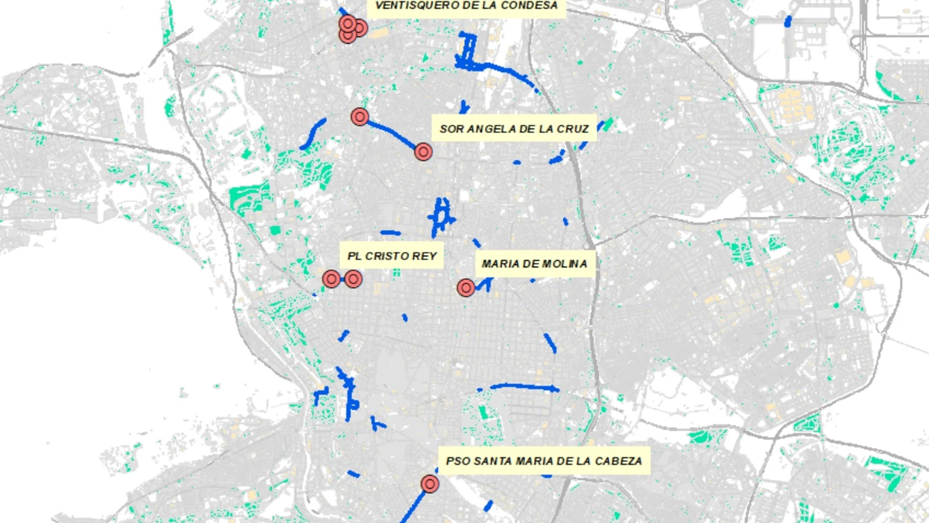 Paneles informativos de velocidad en los túneles