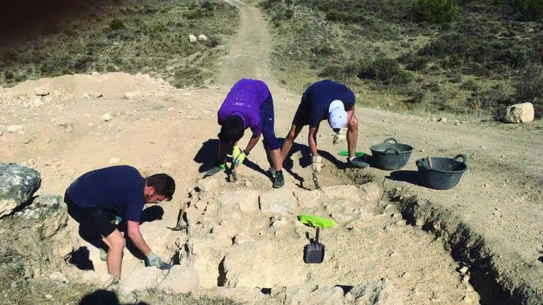 Excavaciones en el yacimiento celtíbero de Klounioq en Quintanarraya