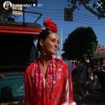 Victoria Federica vestida de flamenca.