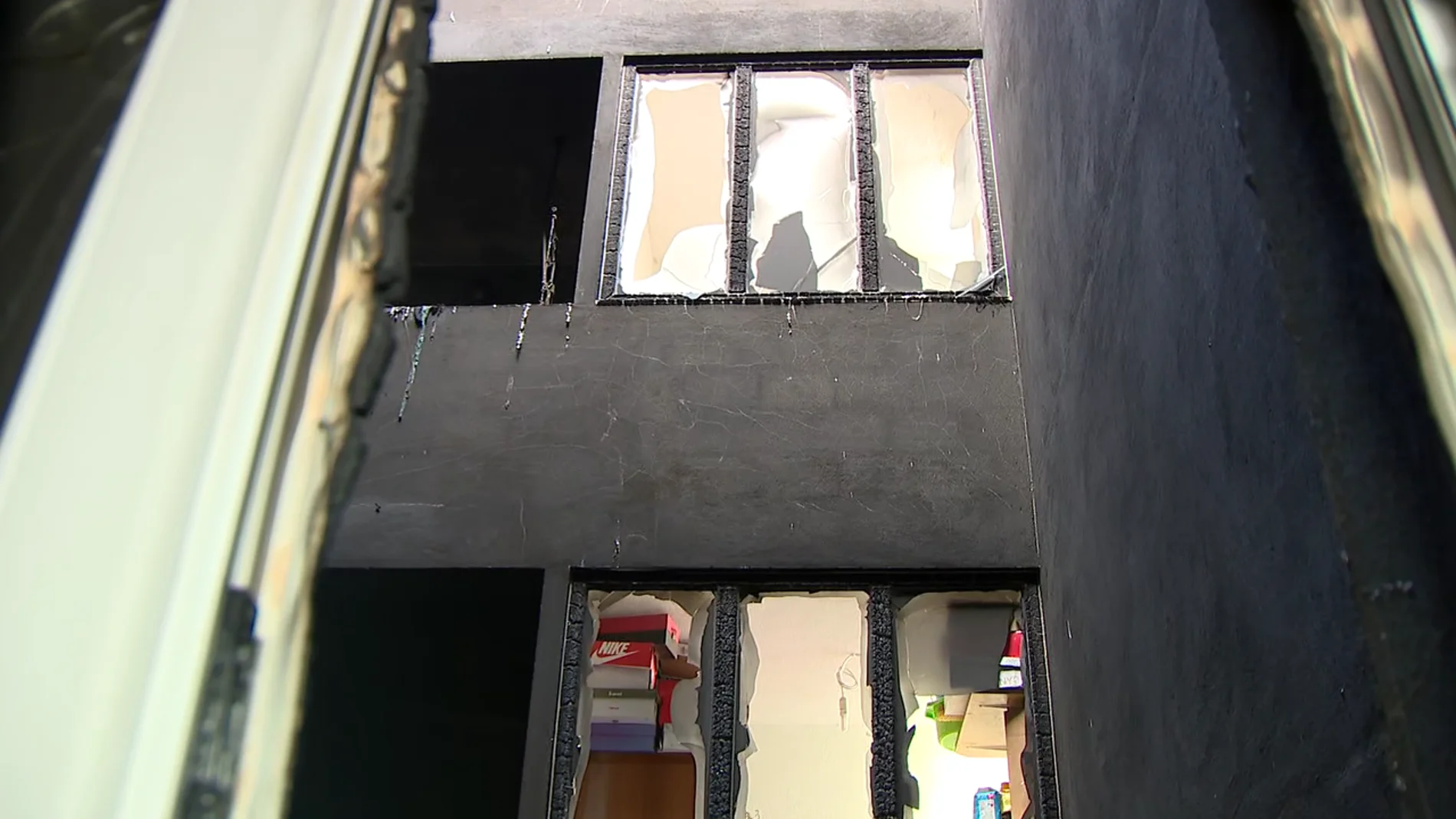 Estado en el que quedó la vivienda.