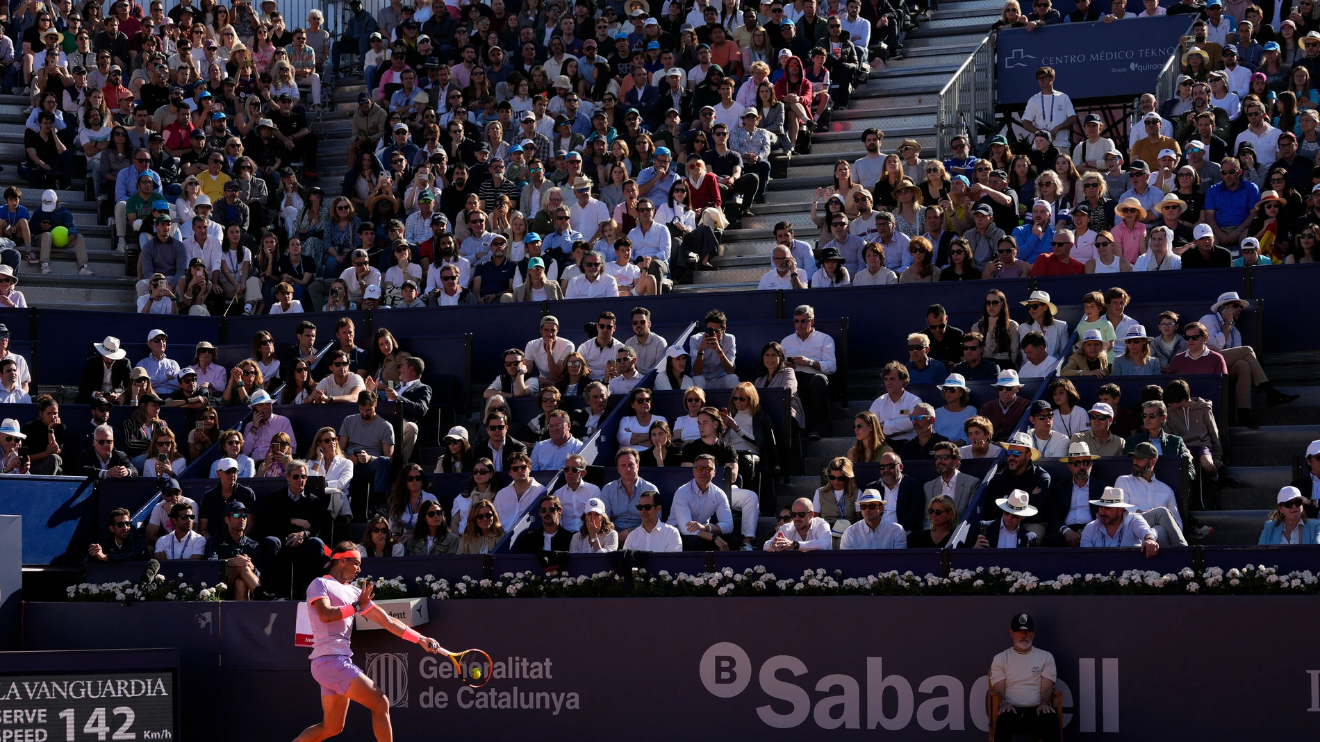 La central del Barcelona Open Banc Sabadell-Trofeo Conde de Godó volverá a llenarse en la segunda ronda de Rafa