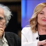 El historiador Luciano Canfora y la primera ministra italiana, Giorgia Meloni
