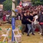 Pelea con sillas y botellas en la Feria de Abril de Sevilla