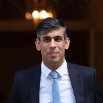 British Prime Minister Rishi Sunak departs for PM Questions at the parliament in London