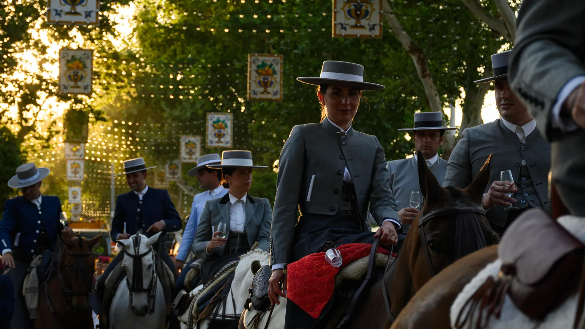 Caballistas en la Feria