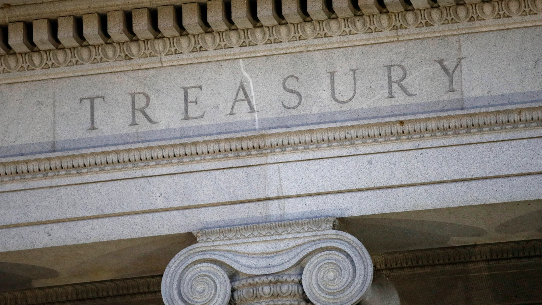 FILE - The U.S. Treasury Department building, June 6, 2019, in Washington. The U.S. and U.K. on Thursday imposed a new round of sanctions on Iran as concern grows that Tehran’s unprecedented attack on Israel could fuel a wider war in the Middle East. (AP Photo/Patrick Semansky, File)