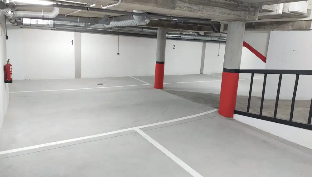 Imagen del interior del garaje situado en la calle San José de Calasanz, 23 de Valladolid