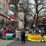 Protesta Pro Palestina en la Columbia University de Nueva York