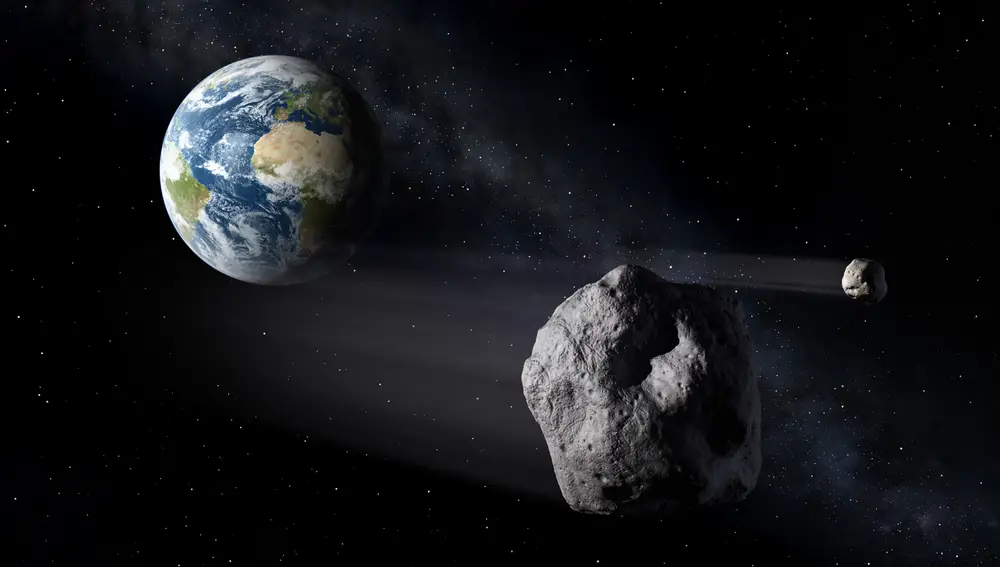 Imagen de archivo de asteroides pasando cerca de la Tierra