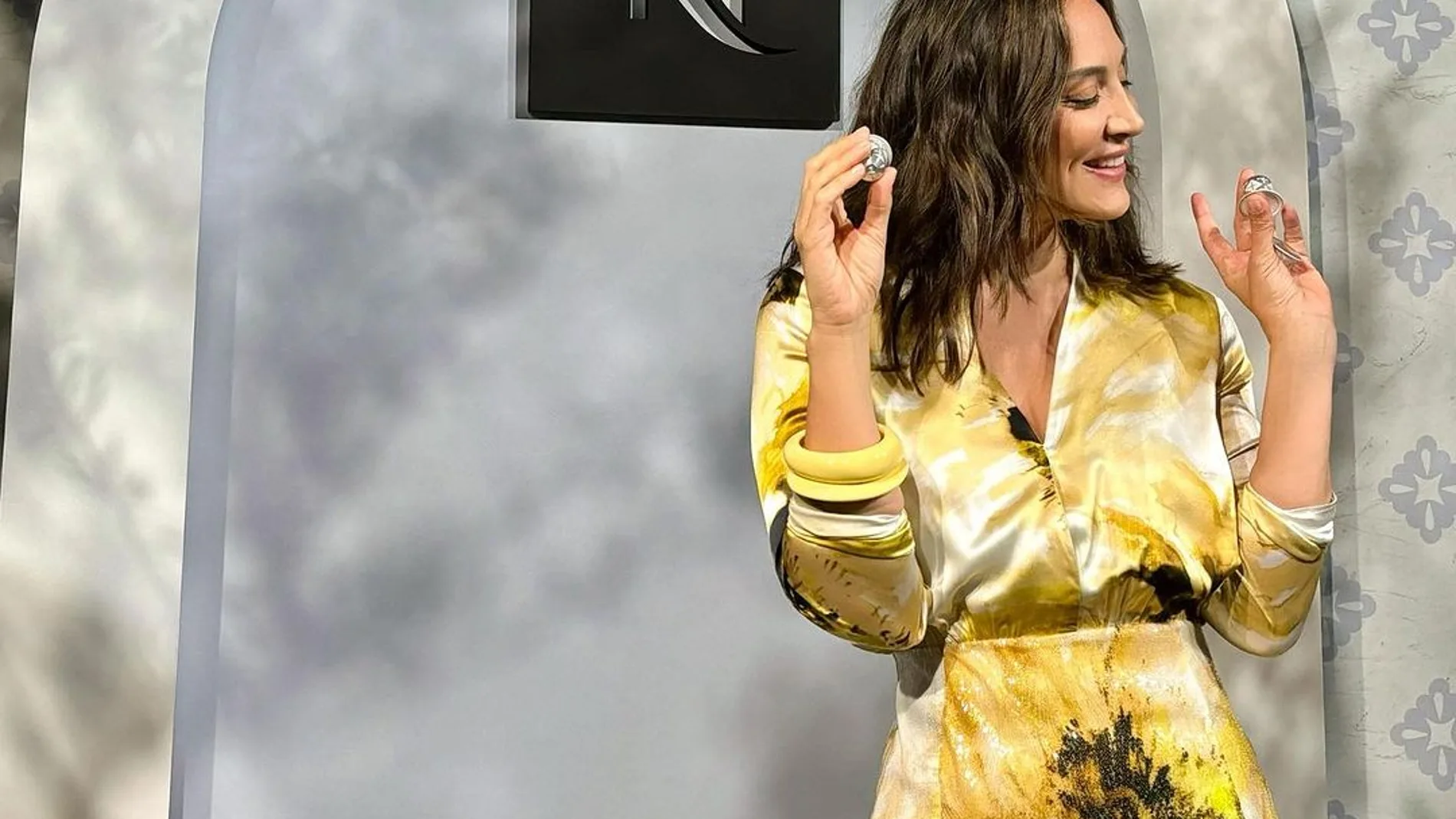 Tamara Falcó con vestido estampado.