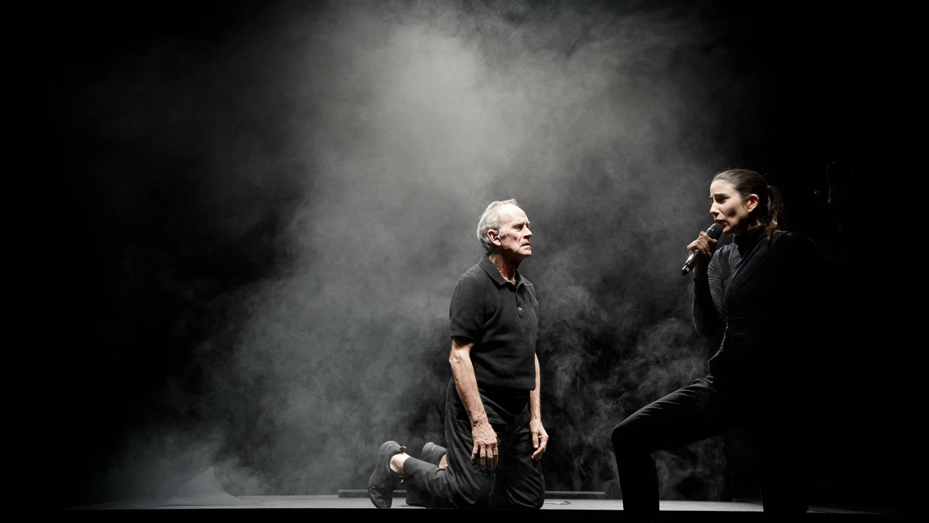 Escena de "Casting Lear", aquí con Vicente León y Andrea Jiménez