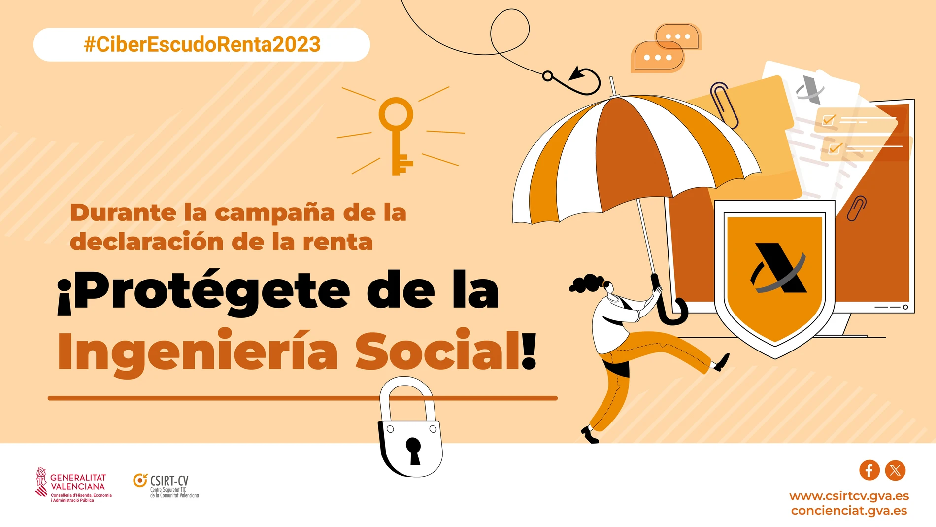 La Generalitat alerta a la ciudadanía sobre el riesgo de robo de datos durante la campaña de declaración de la renta