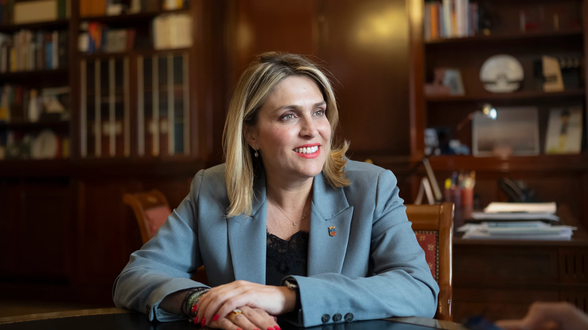 La presidenta de la Diputación de Castellón durante una entrevista concedida a LA RAZÓN