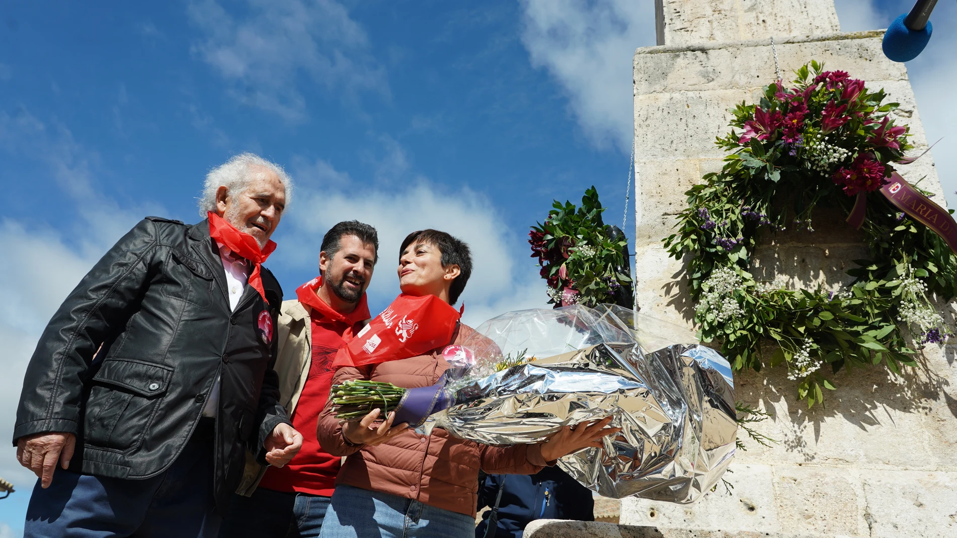 El secretario general del PSOECyL, Luis Tudanca, durante la Fiesta en Villalar de los Comuneros
