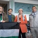 Algunos de los participantes en el viaje propalestino