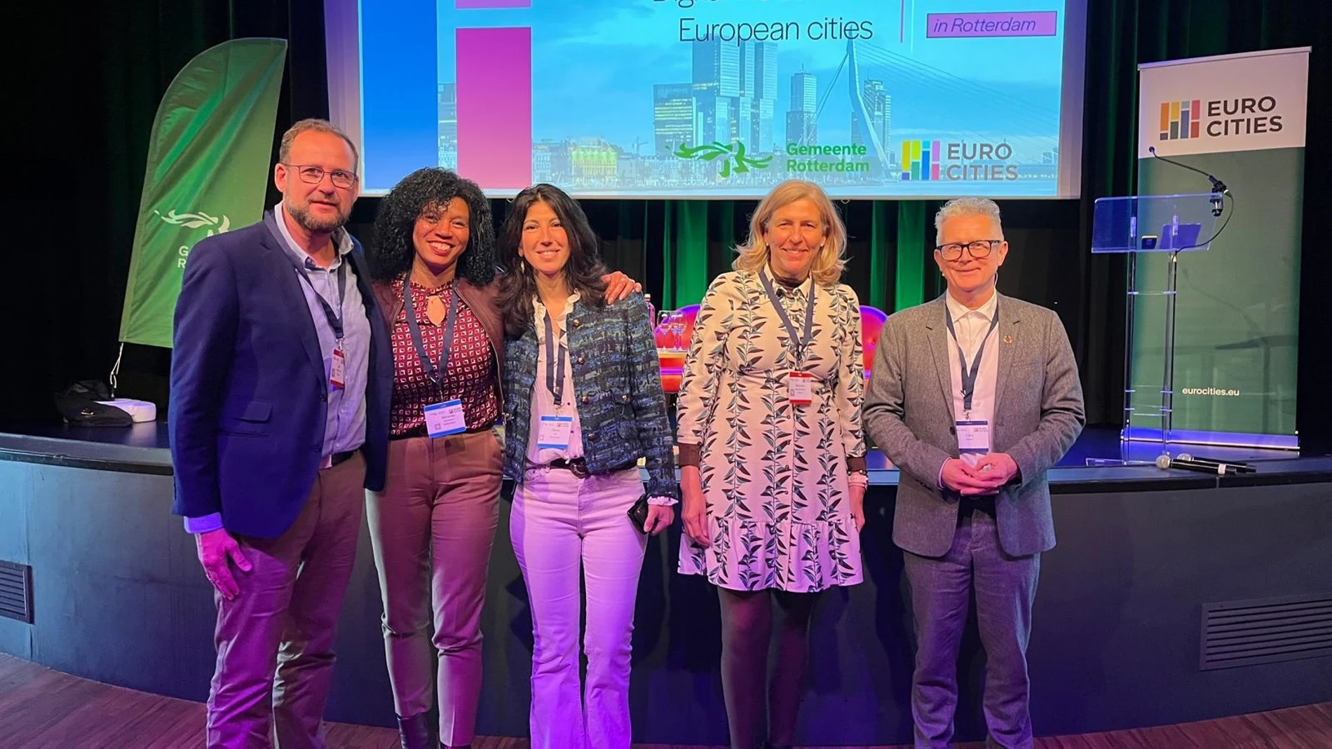 Los concejales de Gobierno Abierto, Promoción Económica y Empleo, Mercedes Bernabé, y de Desarrollo Urbano y Ciudad Inteligente, José Guillén, participan en el encuentro anual del Foro Digital europeo