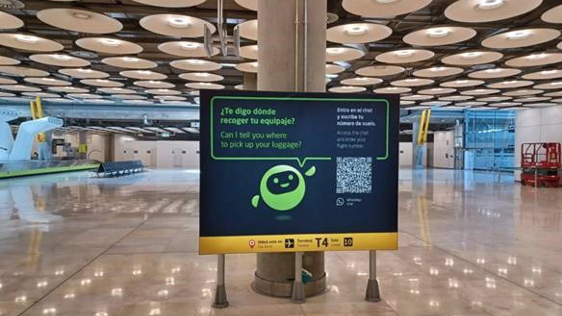 MADRID.-El chatbot de Aena dio servicio a 400.000 usuarios en el aeropuerto de Madrid-Barajas en 2023