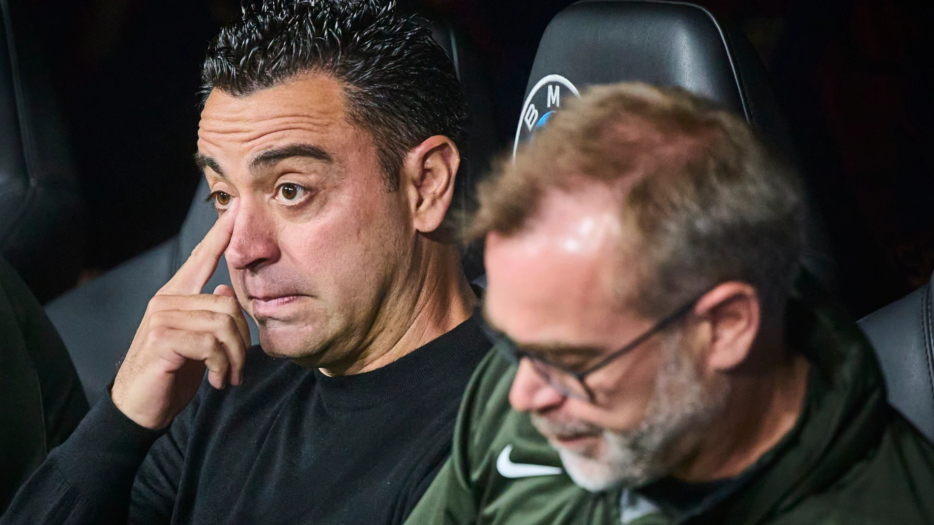 Entrenador FC Barcelona, Xavi Hernandez.. Real Madrid - FC Barcelona, campeonato nacional de Liga © Alberto R. Roldán / Diario La Razón. 21 04 2024