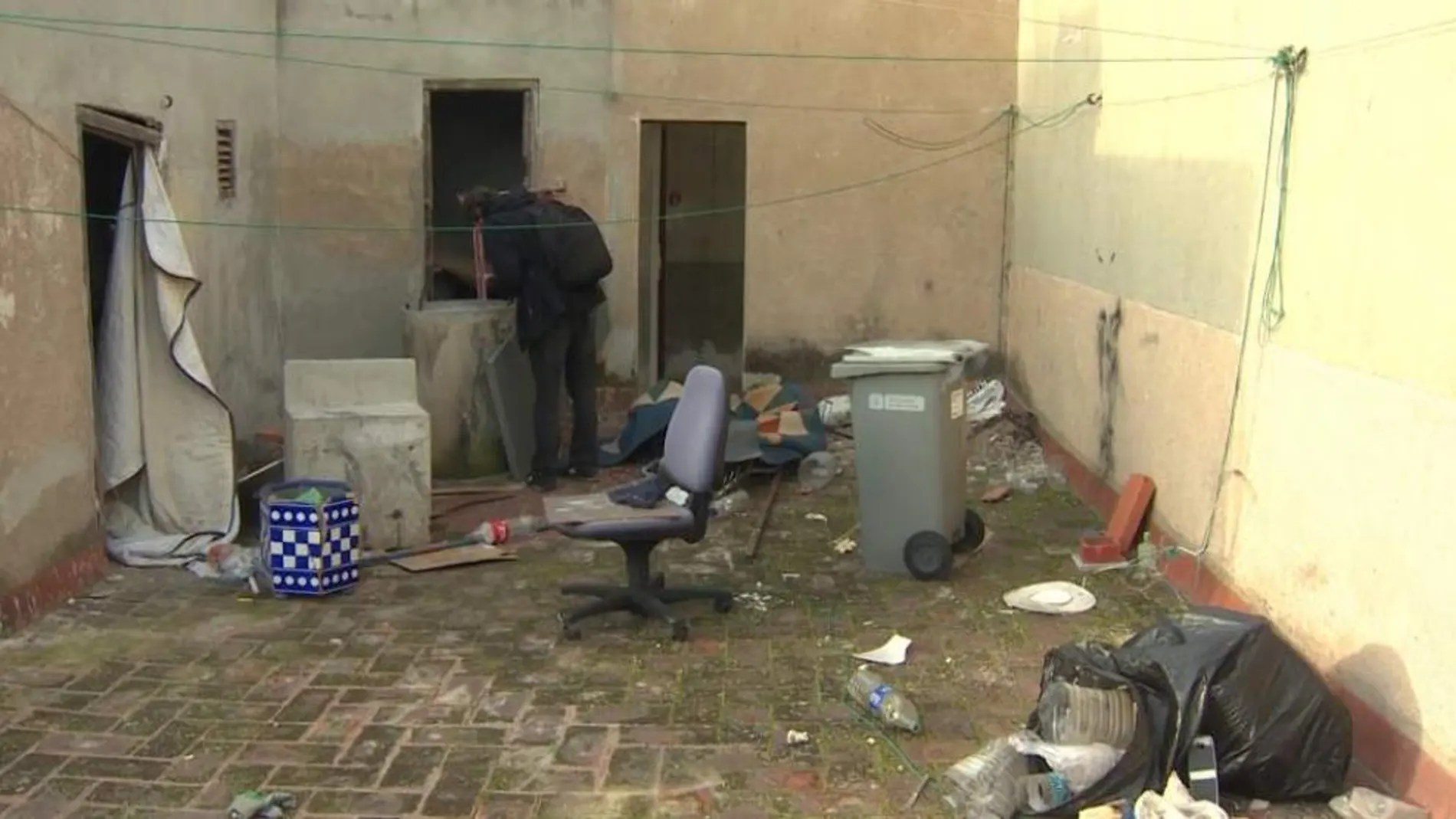 Una casa "okupada", en Cataluña