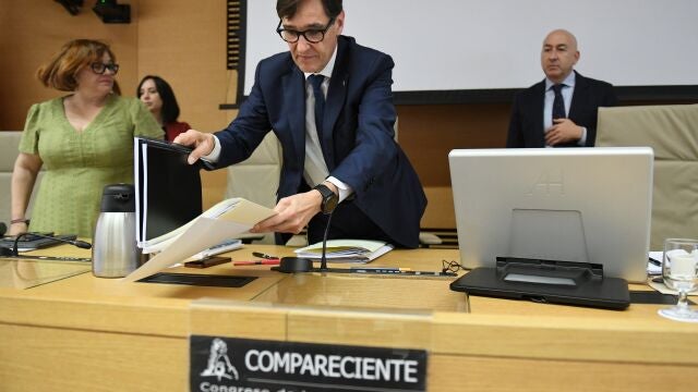 Salvador Illa comparece en la Comisión de investigación de mascarillas en el Congreso