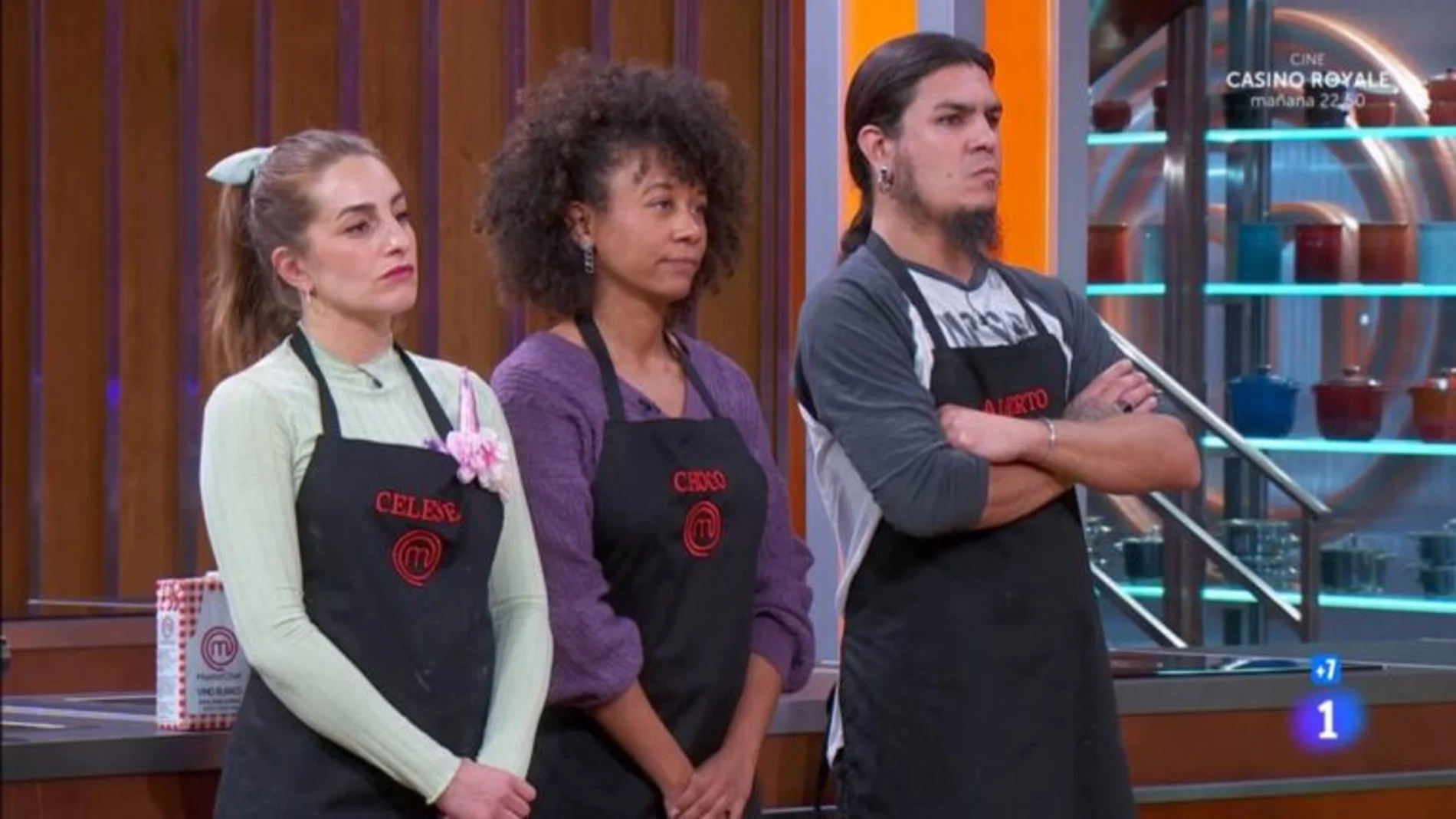 Celeste, Choco y Alberto en la edición número 12 de 'MasterChef'
