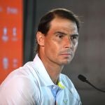 Rafa Nadal, en una conferencia de prensa en el Mutua Madrid Open 