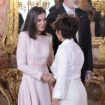 La Reina Letizia y su amiga Sonsoles Ónega en el Palacio Real de Madrid