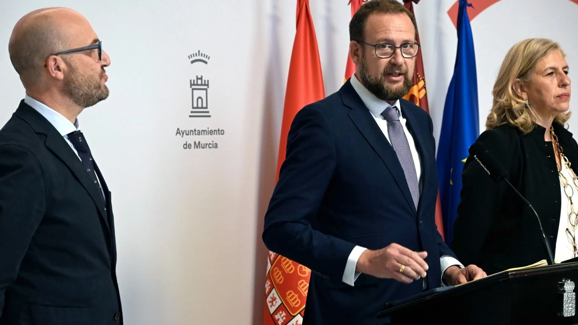 El concejal de Desarrollo Urbano y Ciudad Inteligente, José Guillén, en la rueda de prensa AYUNTAMIENTO DE MURCIA 25/04/2024