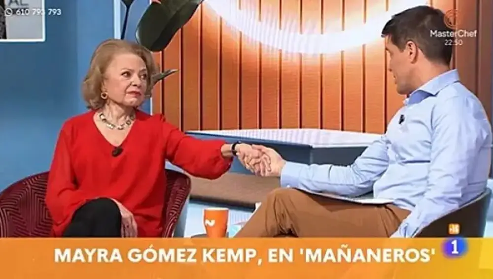 Mayra Gómez Kemp junto a Jaime Cantizano en 'Mañaneros'