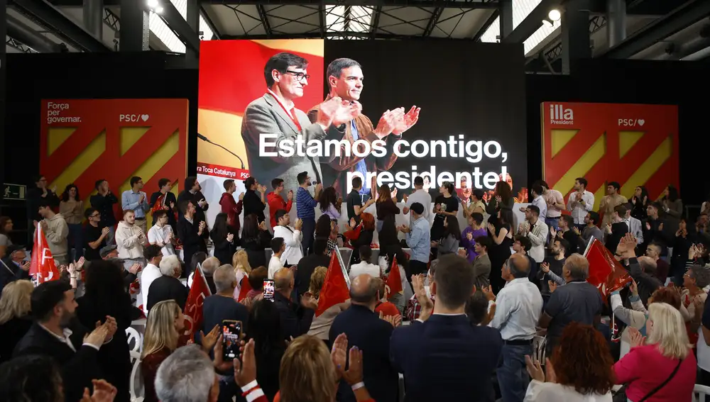 Acto de inicio de campaña para el 12M del PSC en Barcelona