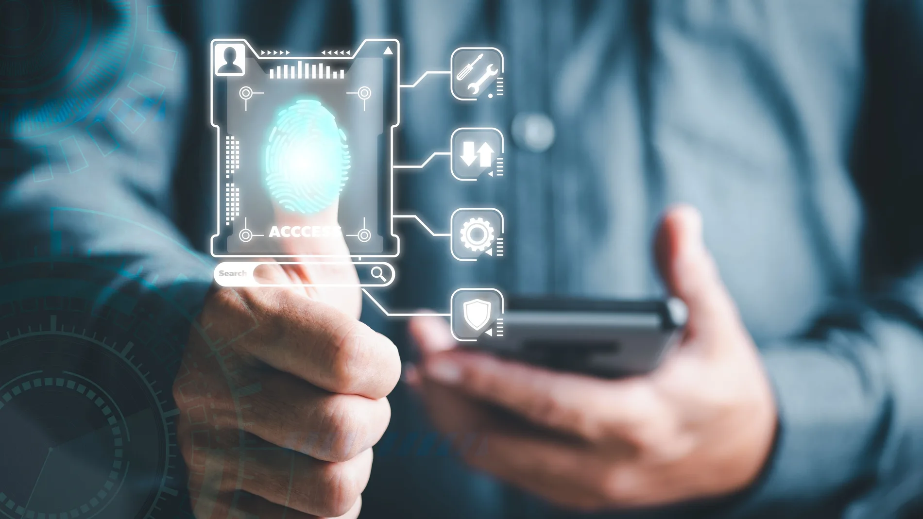Ciberseguridad : autentificación dactilar de acceso