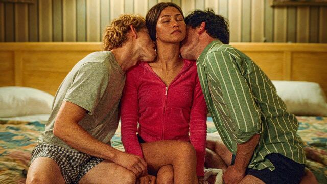 Mike Faist, Zendaya y Josh O’Connor (de izda. a dcha.) protagonizan el potente trío amoroso de «Rivales»