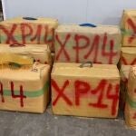 Fardos de hachís incautado en el puerto de Algeciras