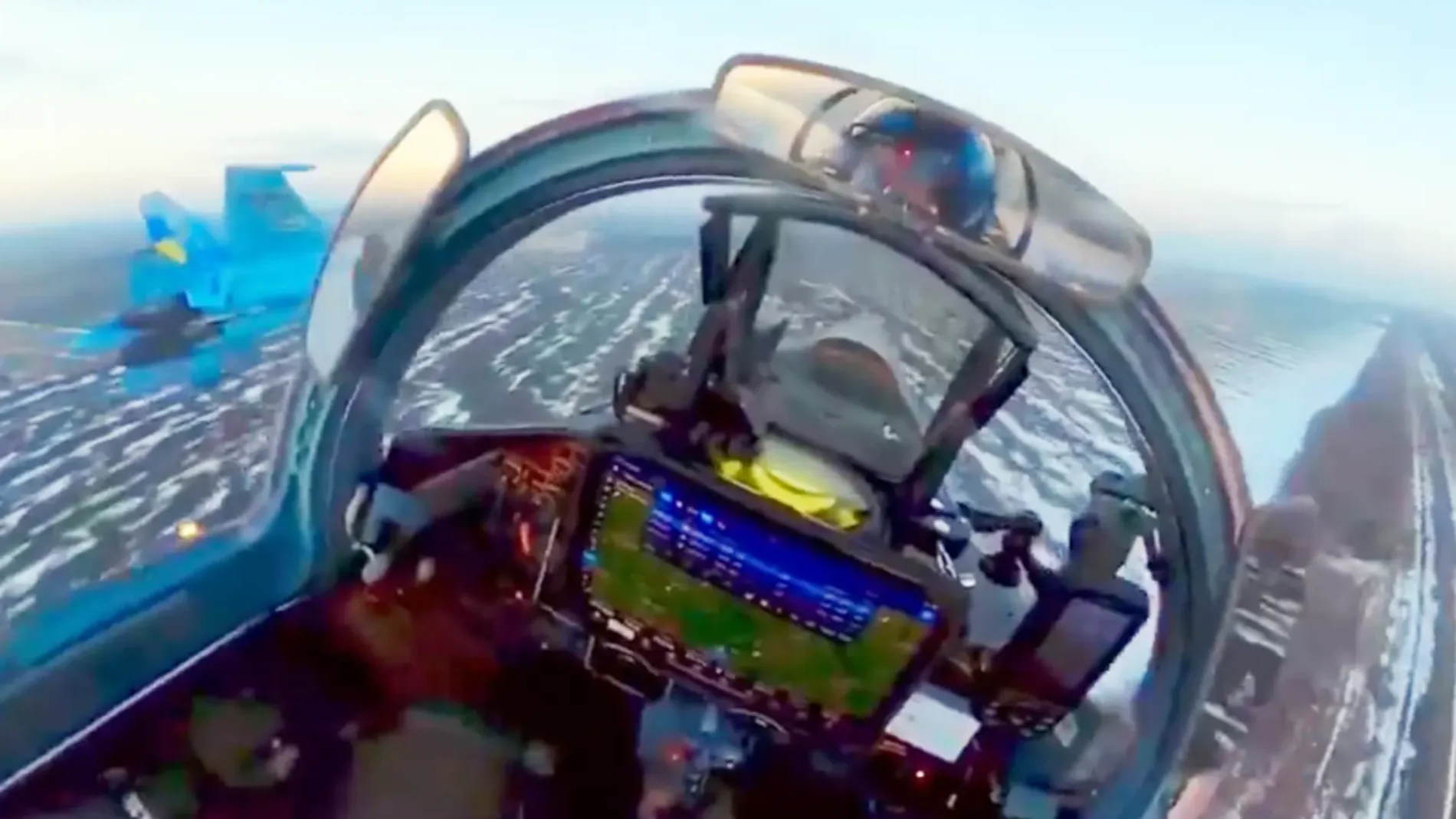 Un avión ucraniano con una tableta