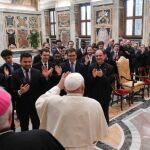 El Papa Francisco con los seminaristas de Burgos