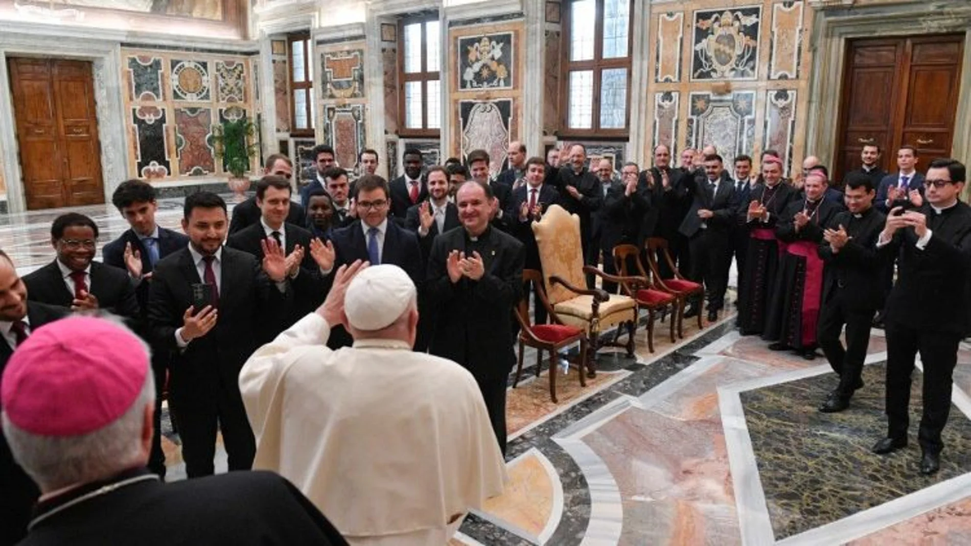 El Papa Francisco con los seminaristas de Burgos