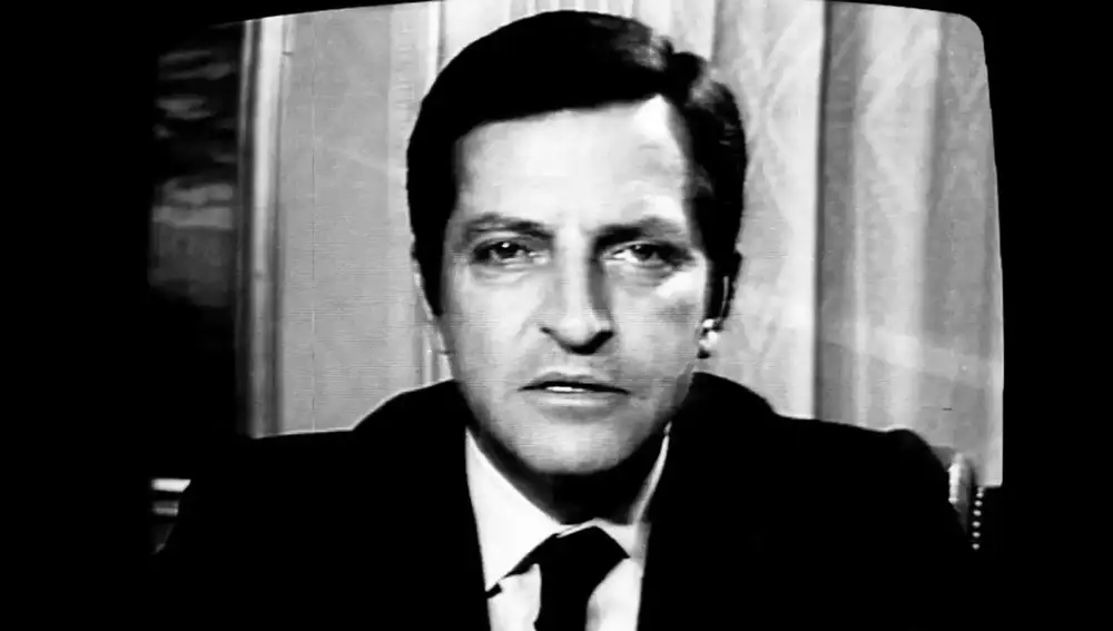 Adolfo Suárez el día que anunció su dimisión