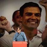 El candidato del PSC al 12M, Salvador Illa, en un mitin del PSC en Santa Coloma de Gramenet (Barcelona)