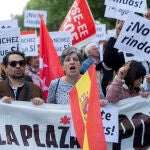 Una manifestación recorre el centro de Madrid en apoyo a Pedro Sánchez