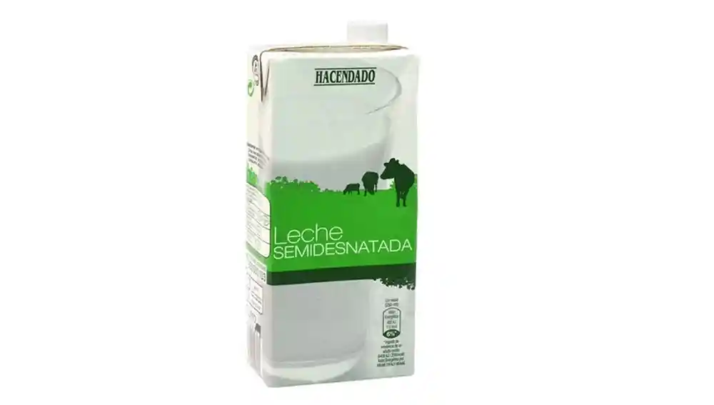 Leche semidesnatada de Hacendado (Mercadona)