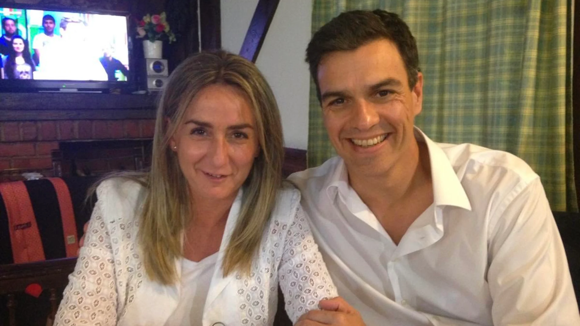 La delegada de Gobierno de España en Castilla-La Mancha, Milagros Tolón, junto al presidente del Gobierno de España, Pedro Sánchez