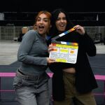 Violeta y Chiara en el rodaje de 'OT23: La gira'